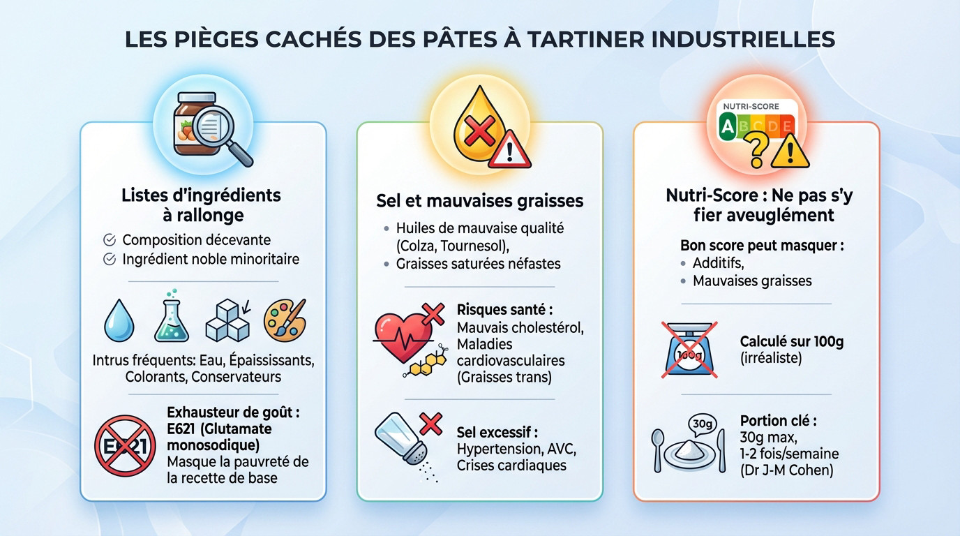 Analyse des ingrédients cachés dans les tartinables industriels
