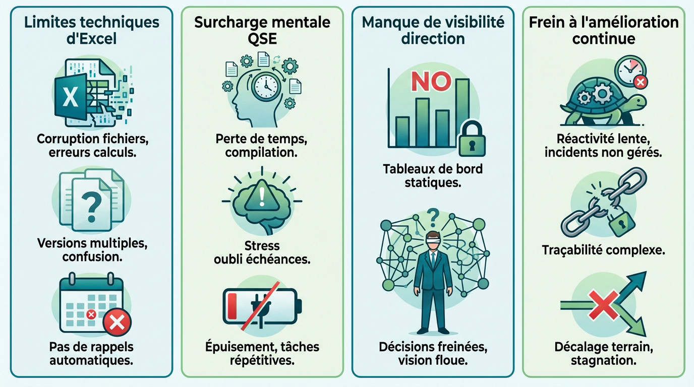 Comparaison des limites d'Excel face à un logiciel MASE pour la gestion QSE
