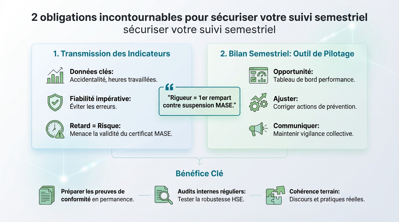 Suivi semestriel MASE : obligations et indicateurs de performance