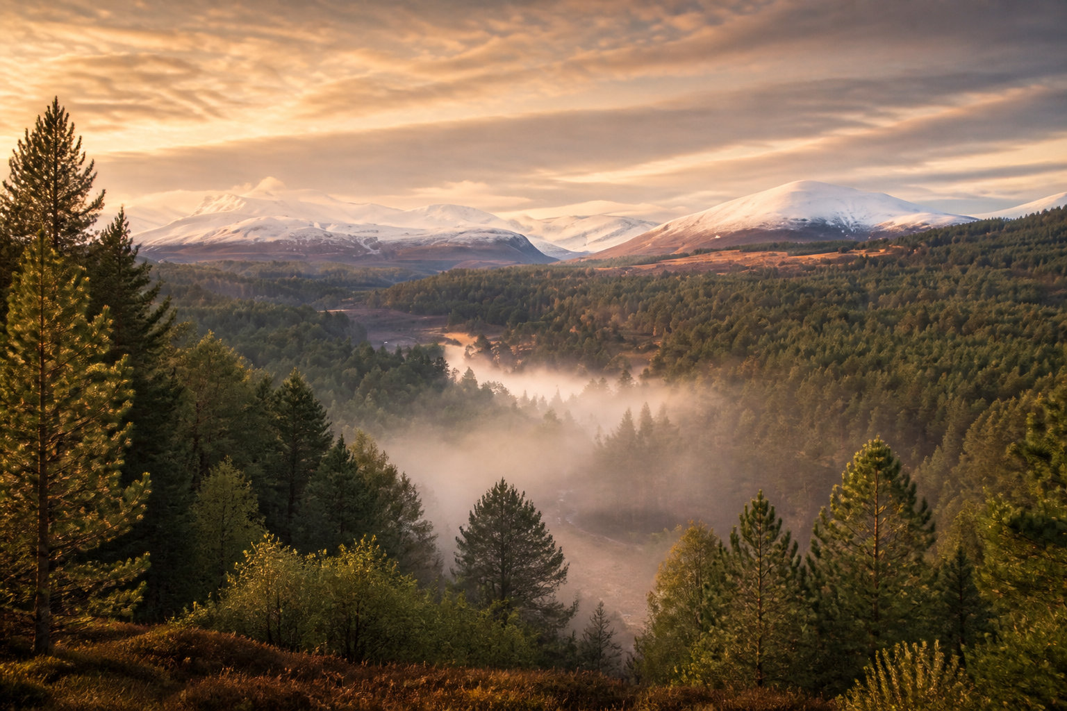 Traversée des Cairngorms vers les rives du Loch Ness