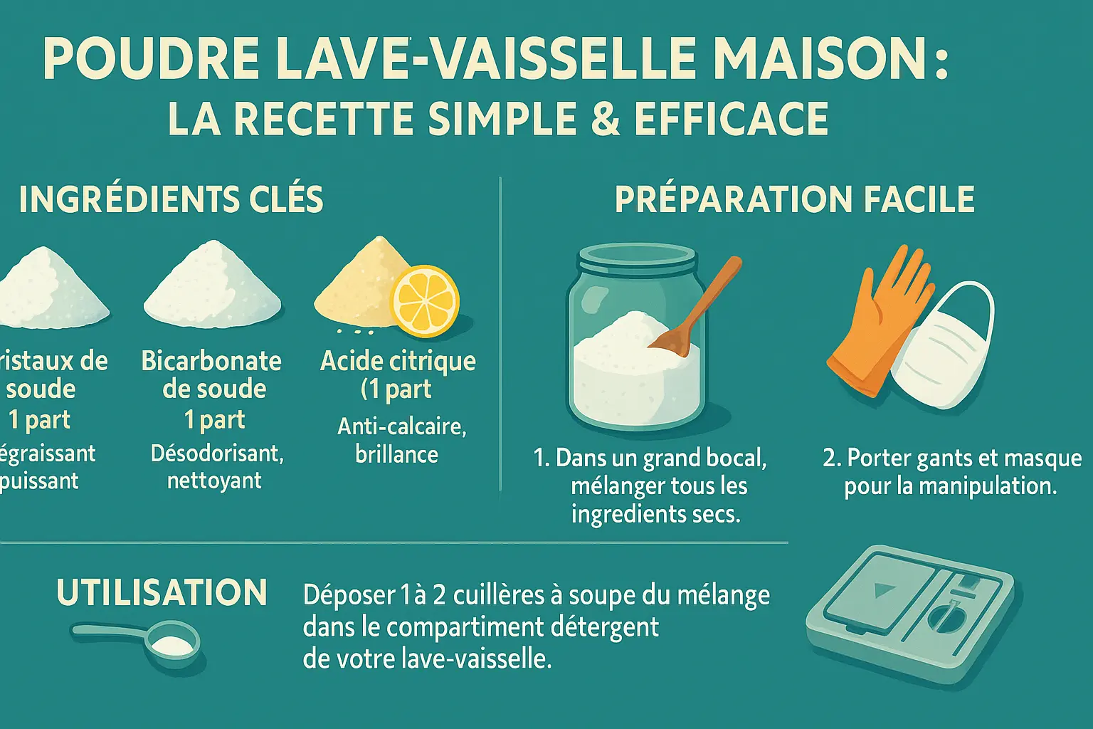 Recette de détergent lave-vaisselle maison