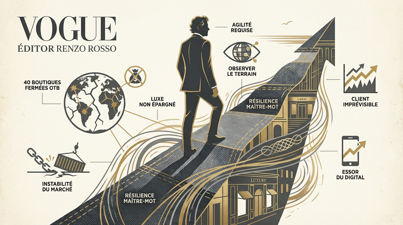 Renzo Rosso, président du groupe OTB, lors d'une intervention sur les enjeux du marché de la mode