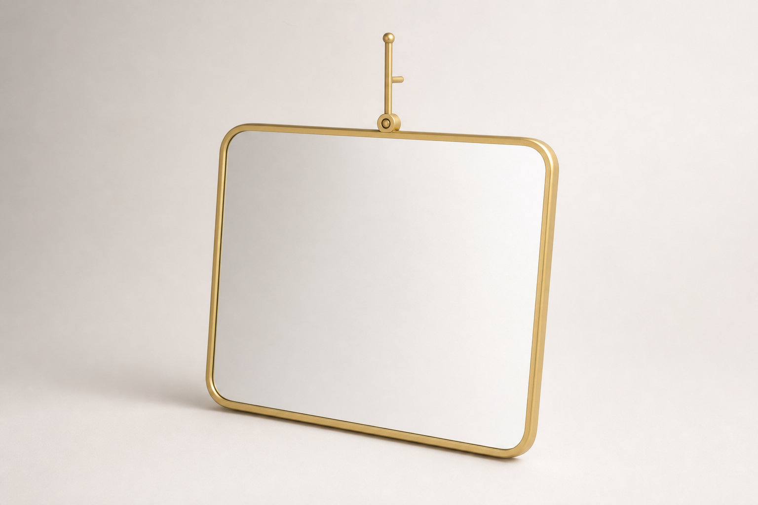 Miroir de barbier vintage jaune : le flash rétro !