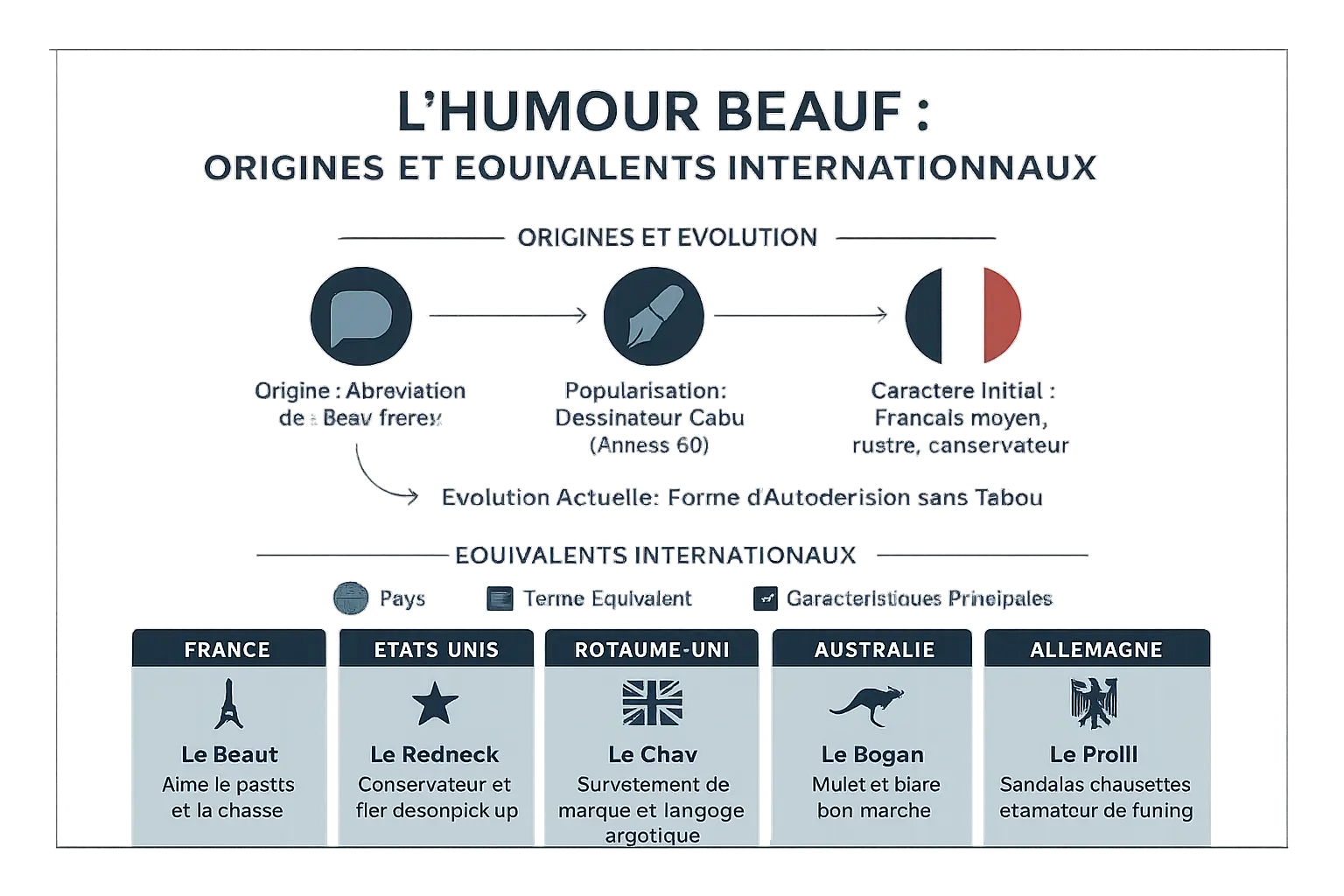 Illustration de l'humour beauf
