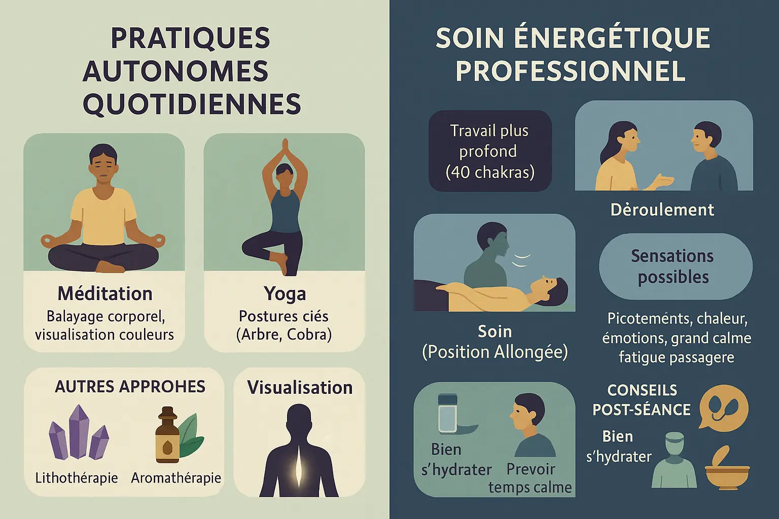 Illustration énergétique des chakras