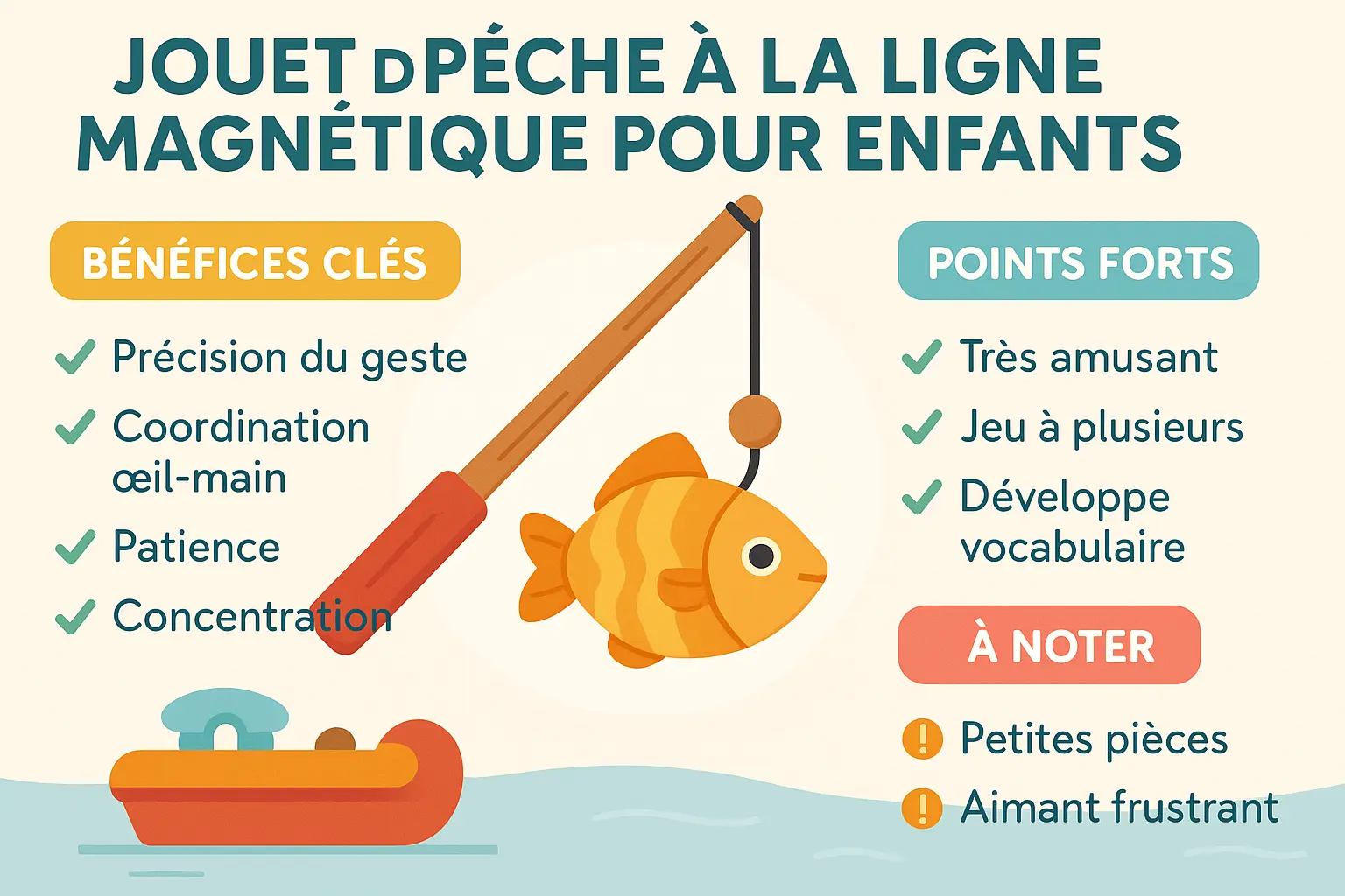 Jeu de pêche à la ligne magnétique pour enfant