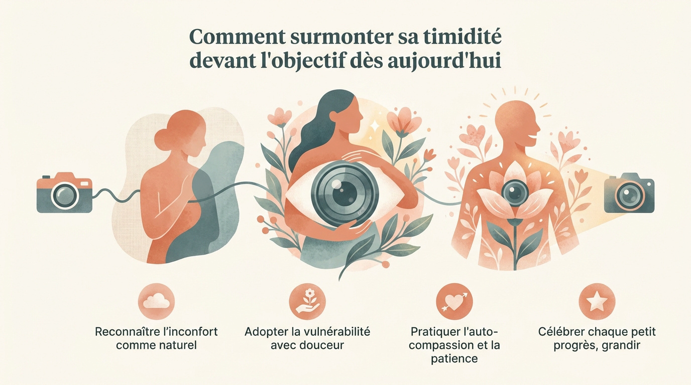 Femme souriante et confiante posant naturellement devant un objectif photo en extérieur