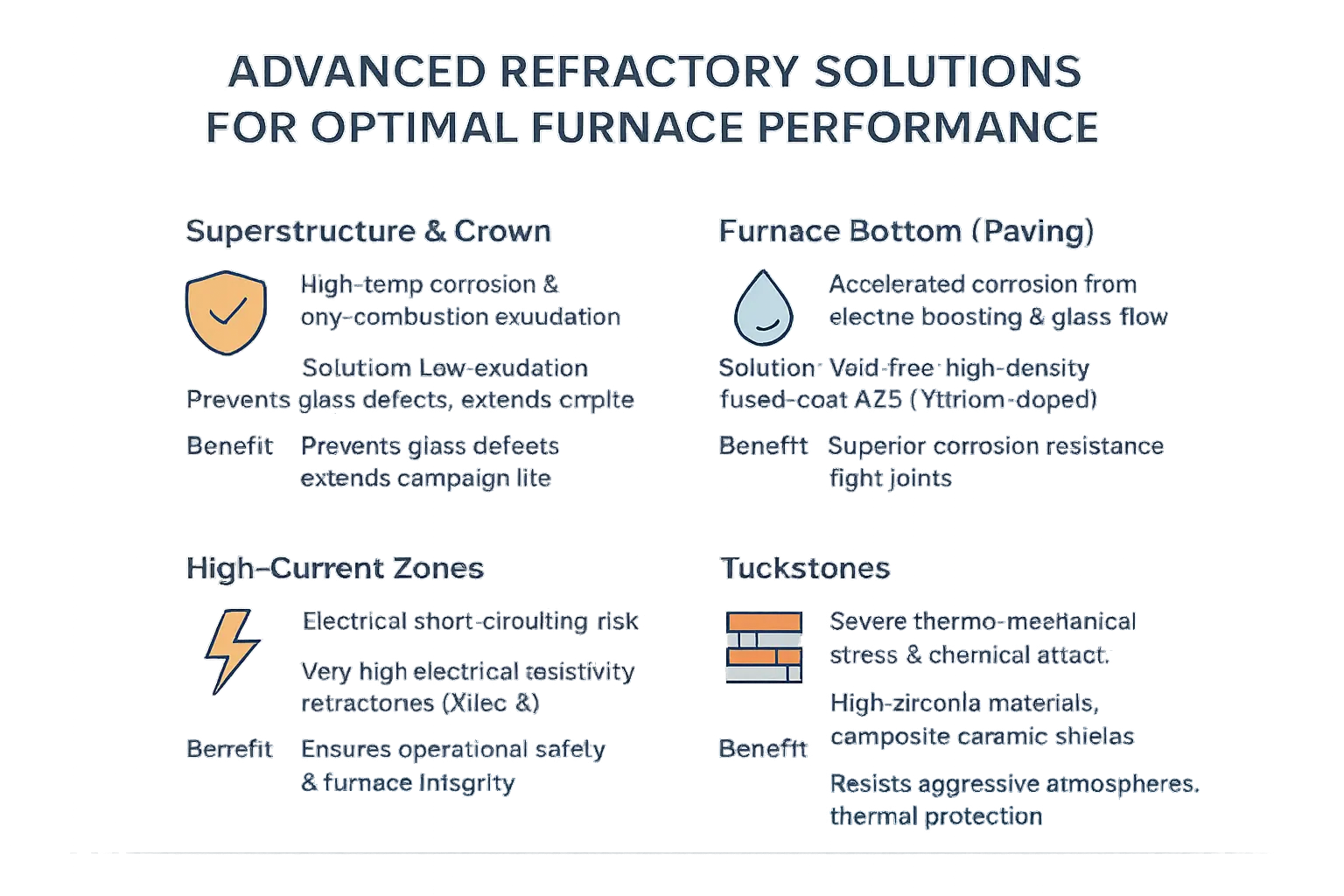 Advanced refractory solutions for hybrid furnace performance