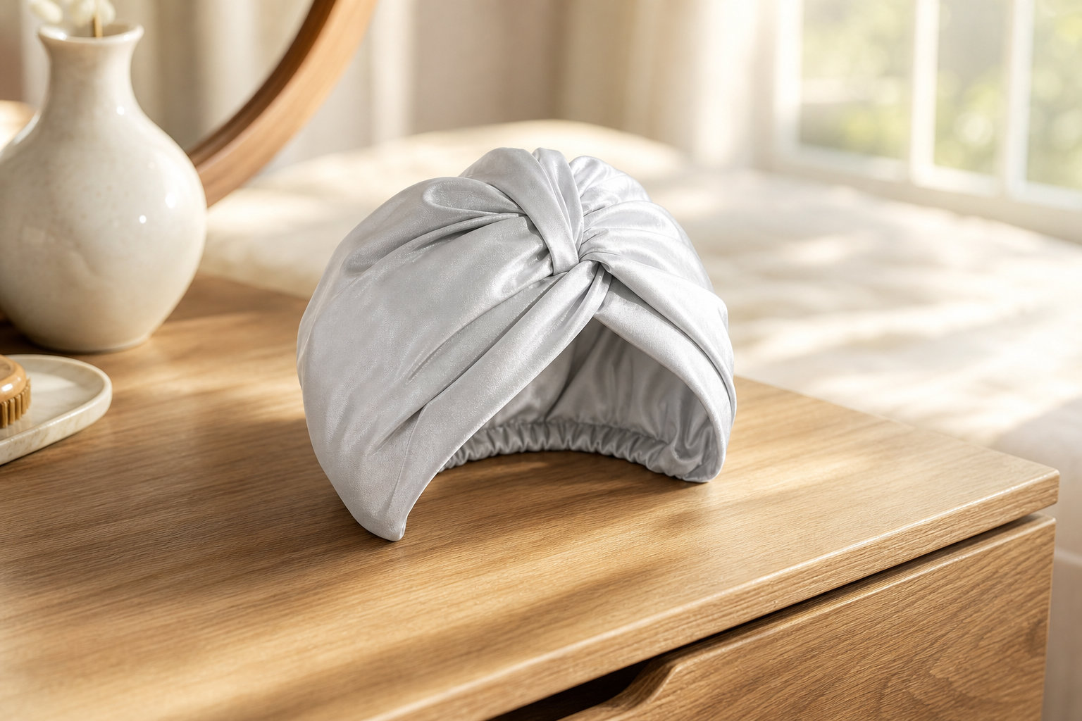 Bonnet en Soie Premium Nº01 Matin d’Hiver : sobriété et soin