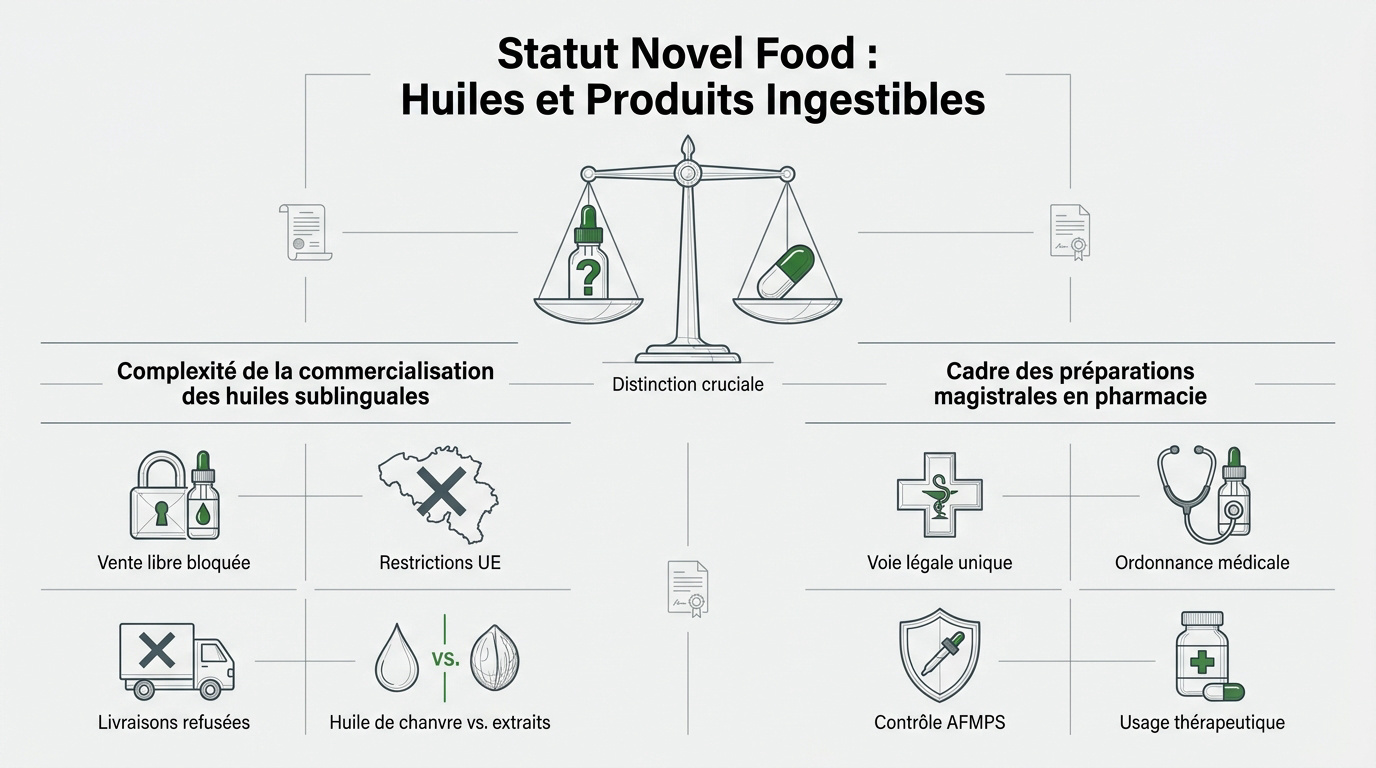 Réglementation des huiles de CBD et statut Novel Food en Belgique