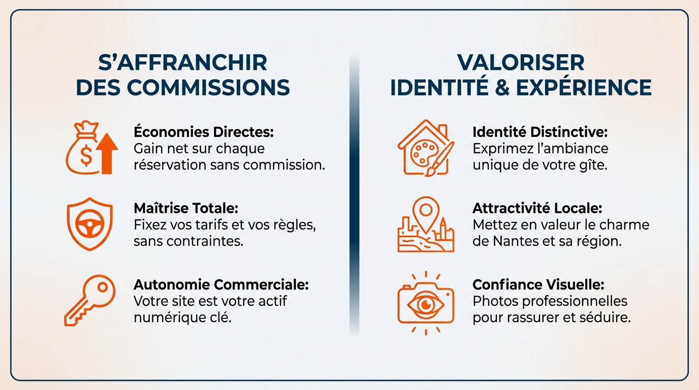 Création de site internet pour gîte à Nantes : bénéfices et indépendance