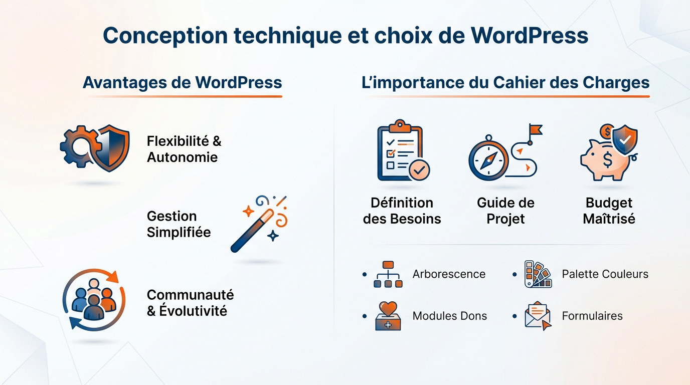 Interface de gestion WordPress pour une association à Nantes