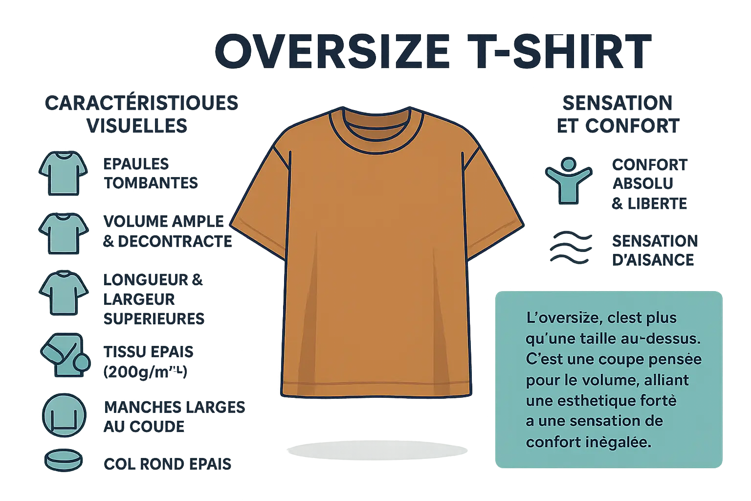 T-shirt oversize caractéristiques et confort