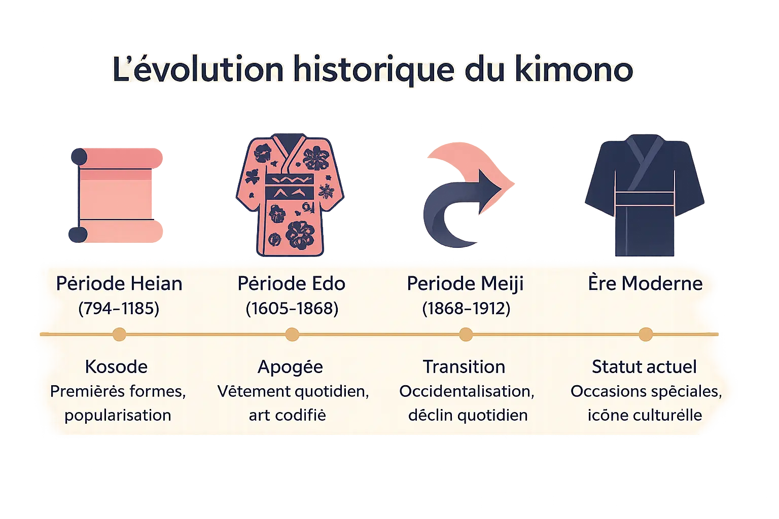 Évolution historique du kimono au fil des époques