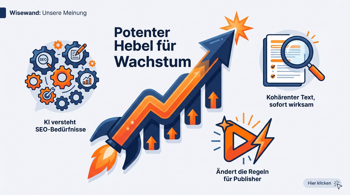Wisewand Interface für effiziente SEO Content Erstellung