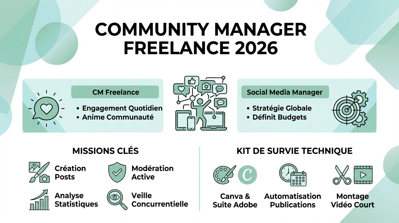 Rôles et compétences d'un community manager freelance en 2026