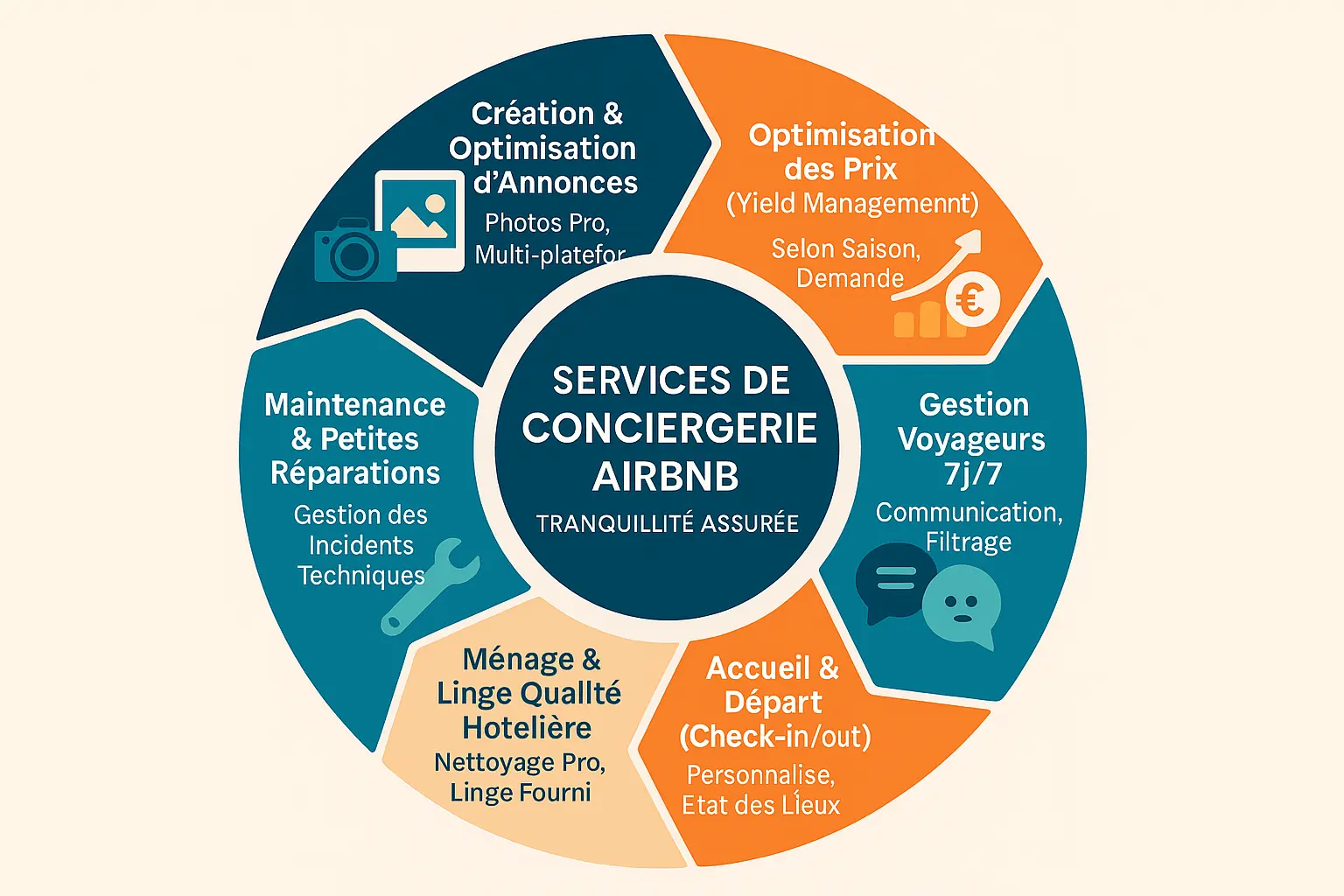 Illustration des services de conciergerie Airbnb