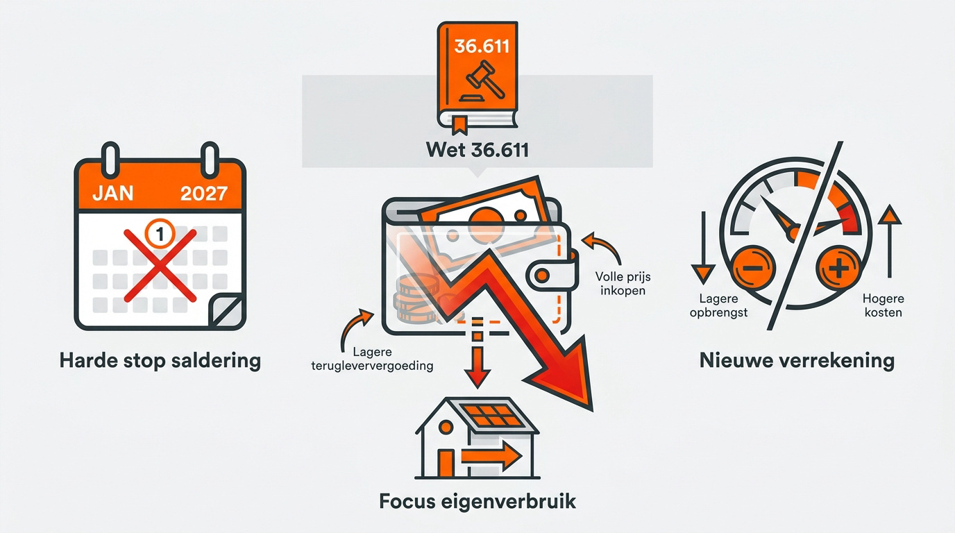Impact van Wet 36.611 op zonnepanelen