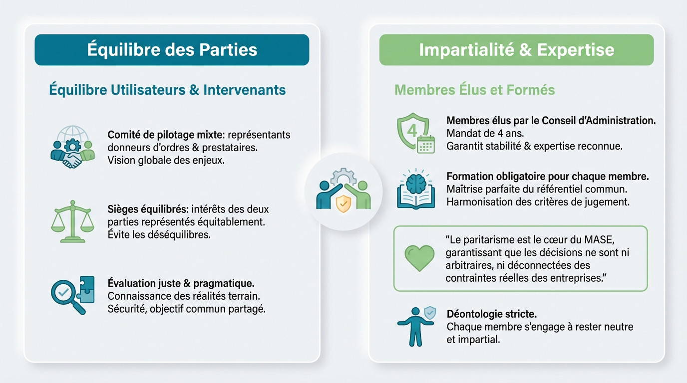 Comité de pilotage MASE : parité entreprises utilisatrices et intervenantes