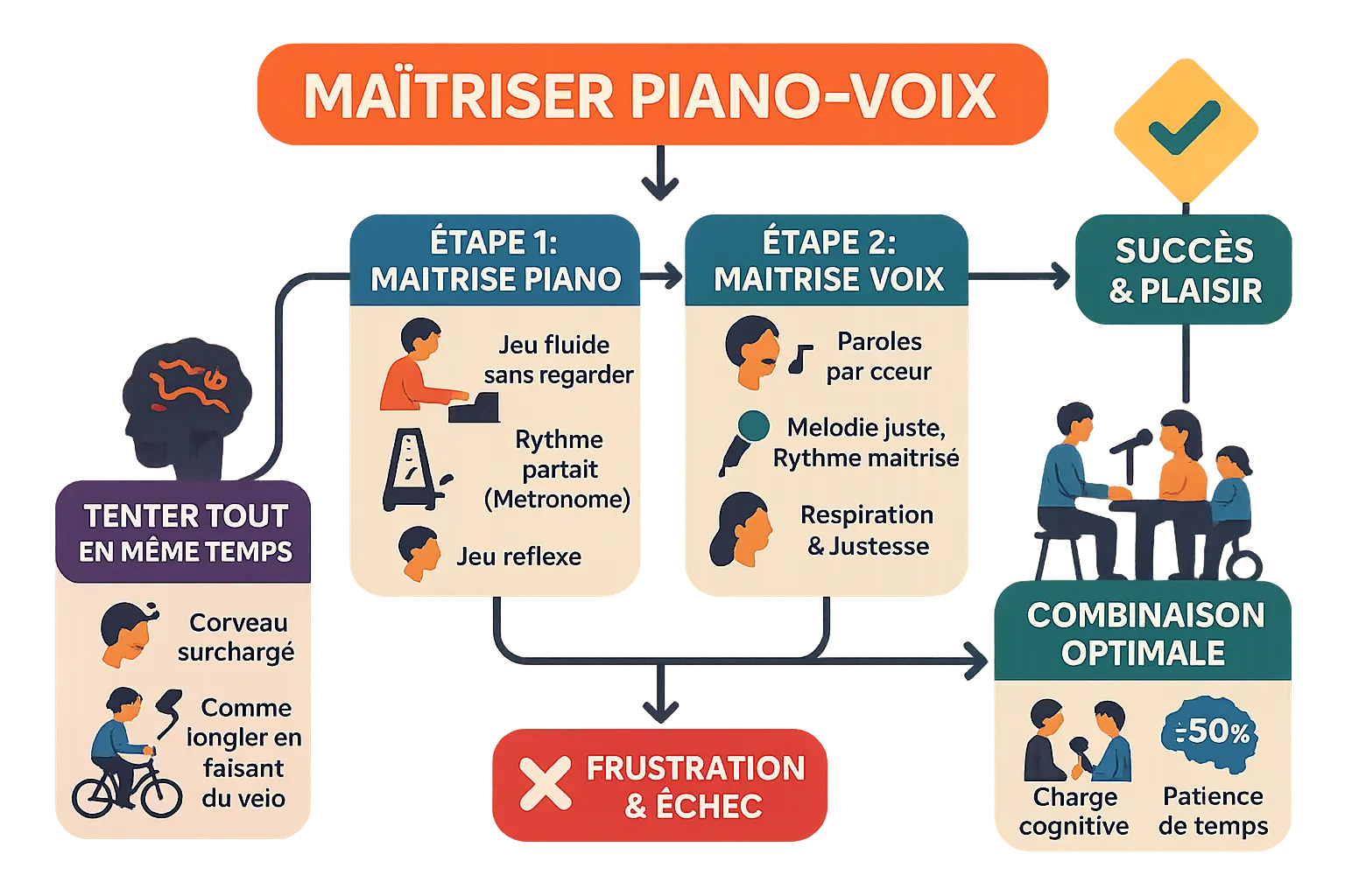 Illustration de la coordination piano et chant