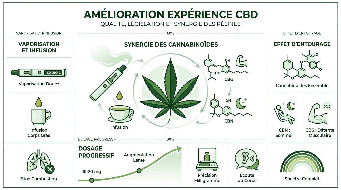 Vaporisation de résine de CBD et effet d'entourage des cannabinoïdes
