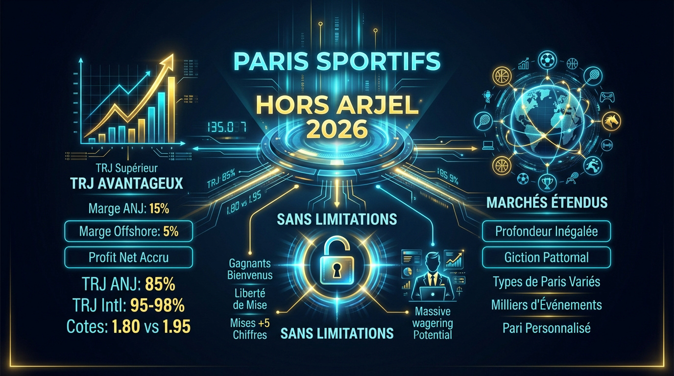 Avantages stratégiques des paris sportifs hors ARJEL en 2026