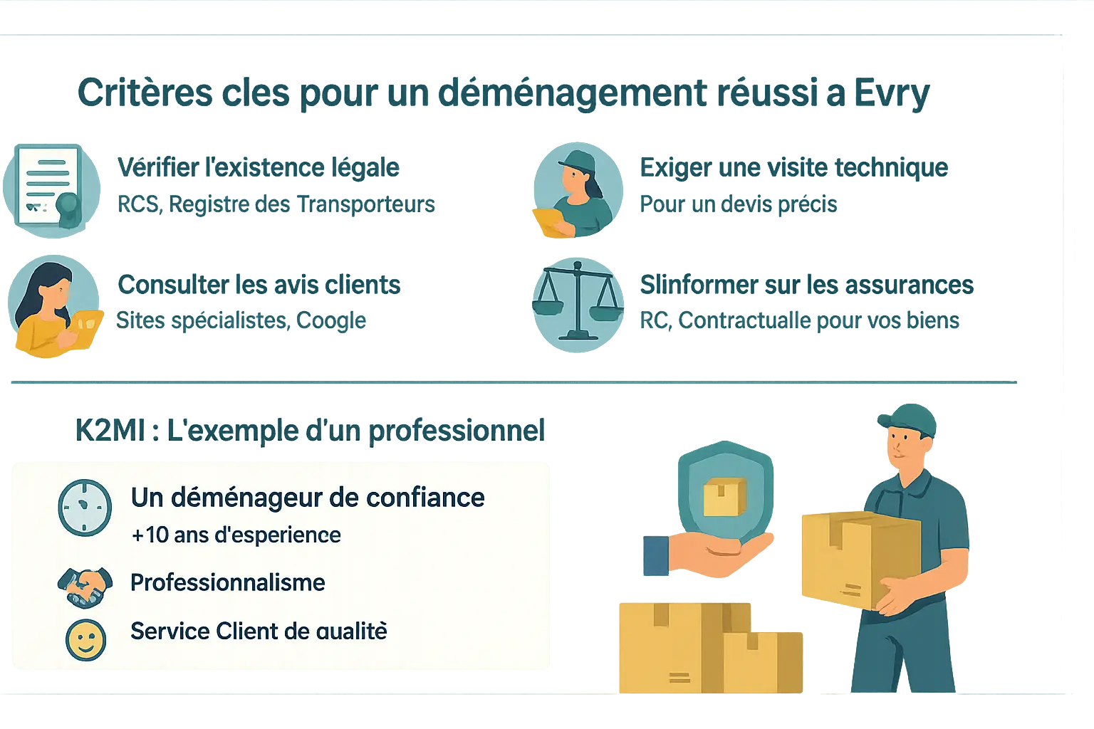 Illustration d'un déménagement professionnel à Évry