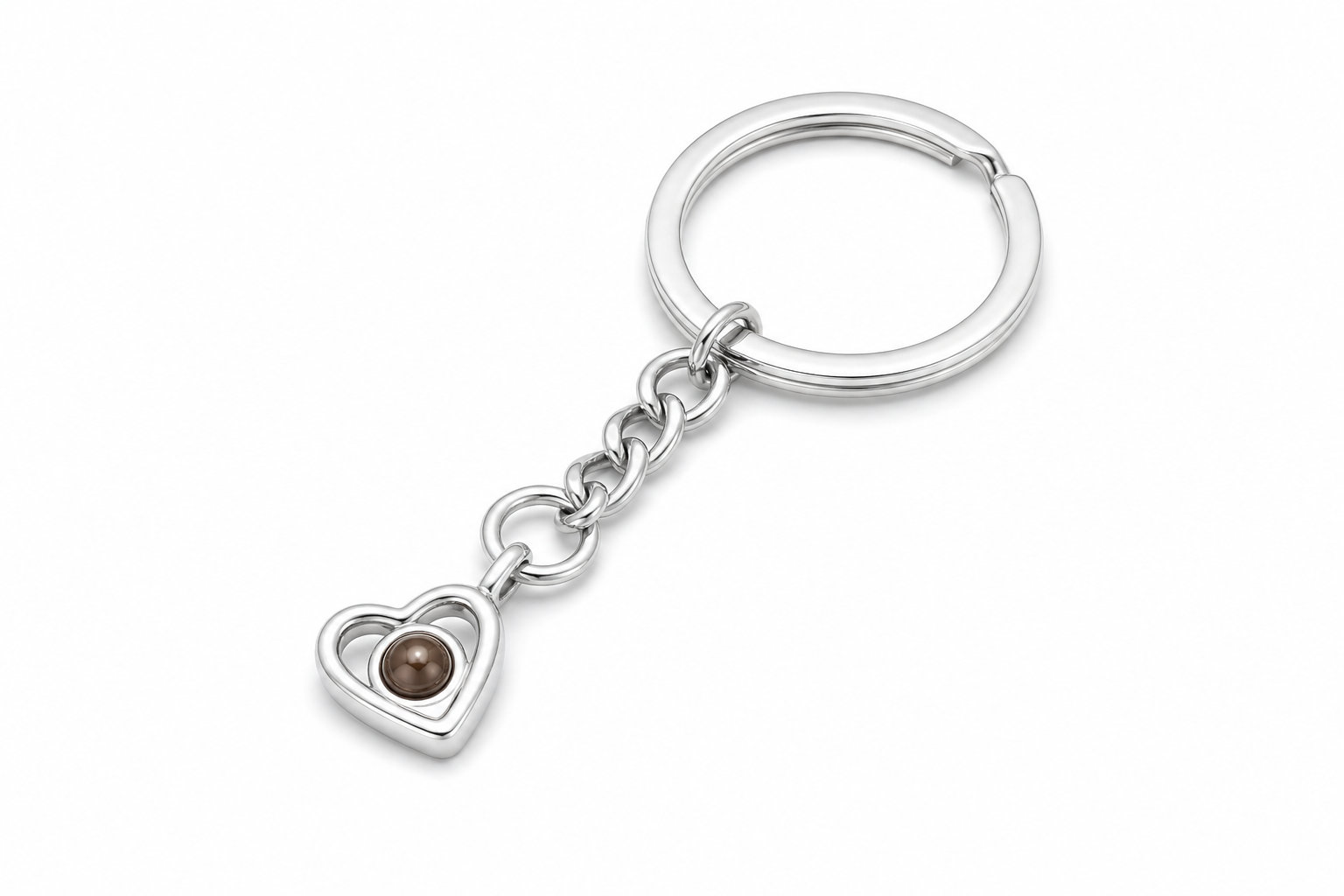 Porte-clé coeur projection photo un accessoire pratique et tendre