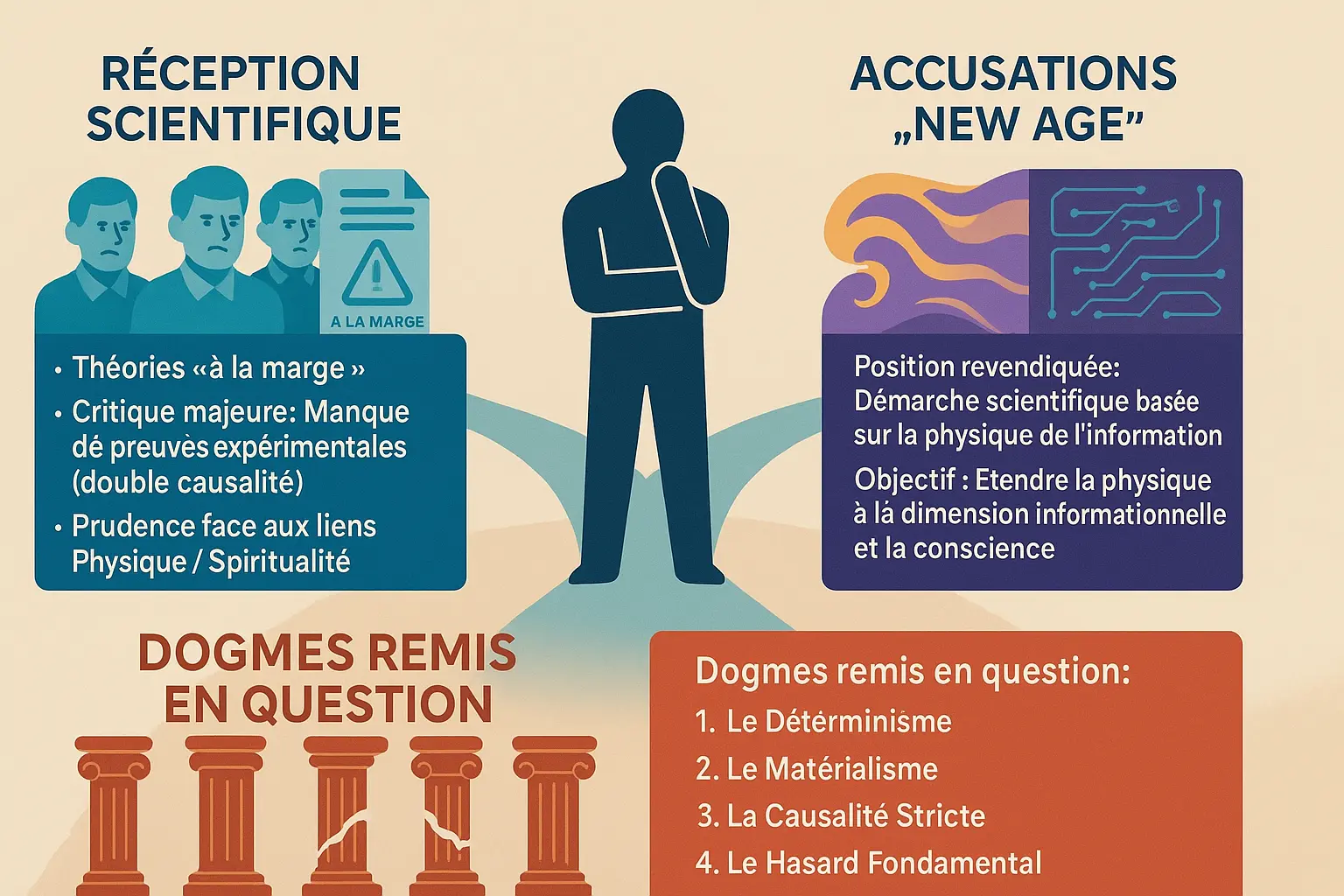 Illustration des concepts de physique quantique et de conscience