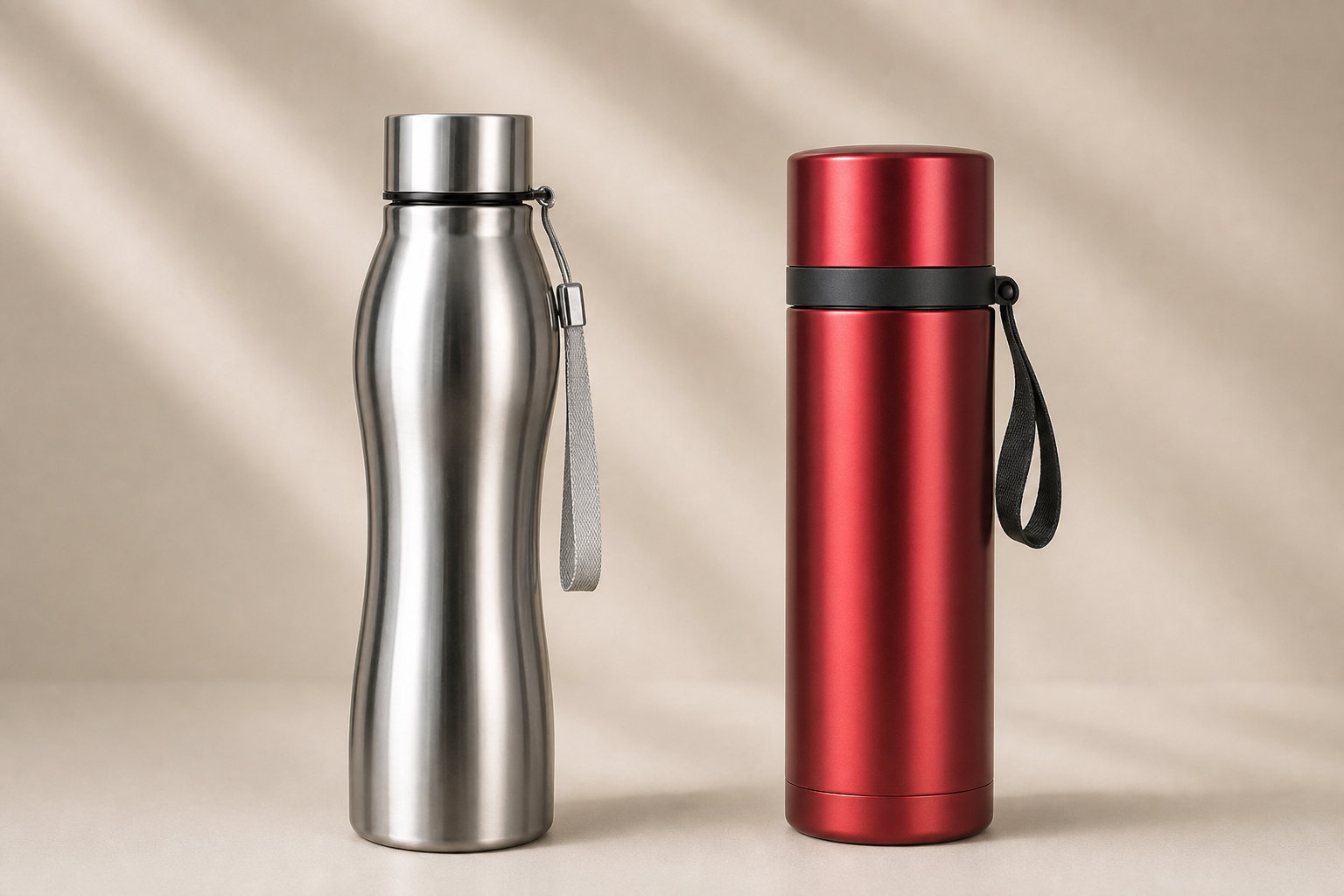 Gourde en inox avec paille FlowBottle : le confort isotherme