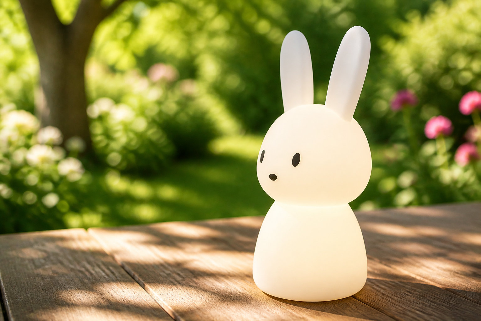 Veilleuse bébé lapin en silicone : des oreilles tendres à presser