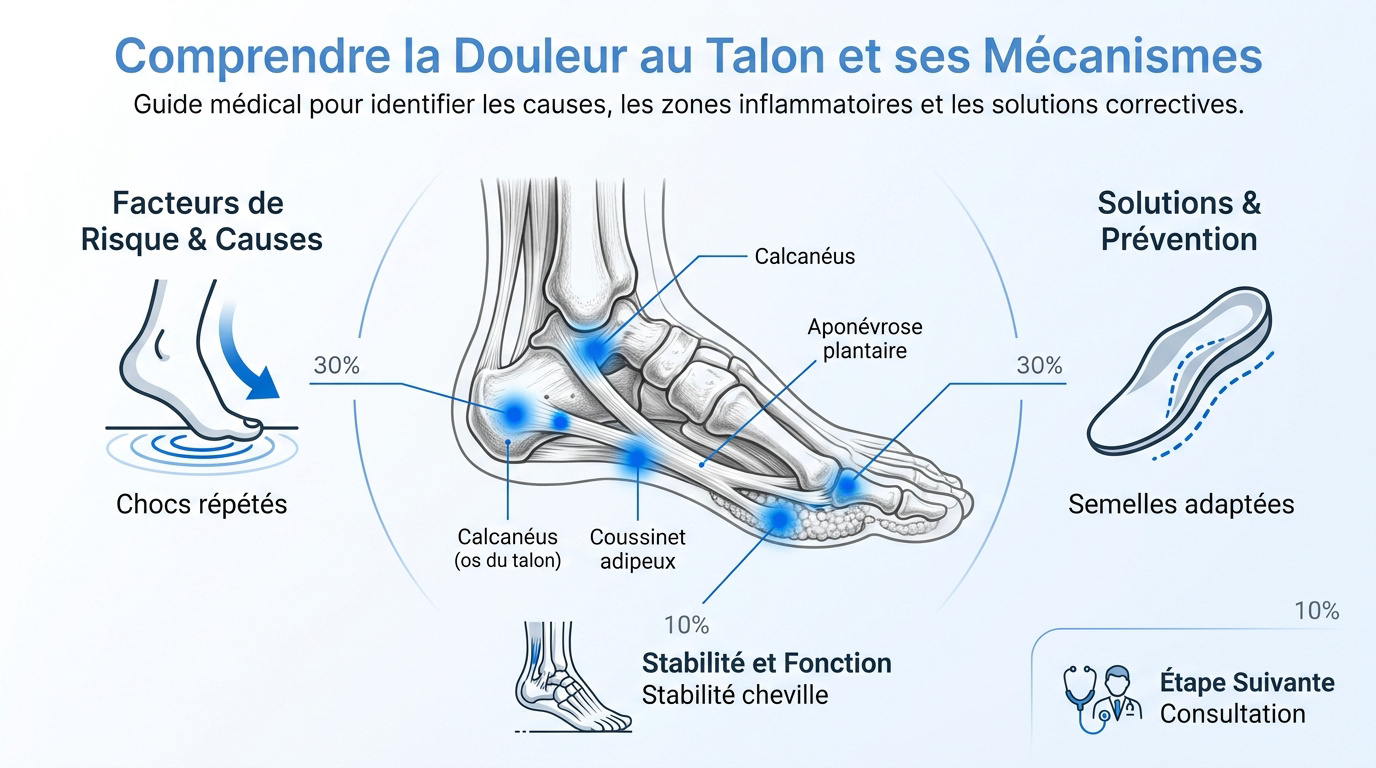 Anatomie du calcanéus et structure du talon humain