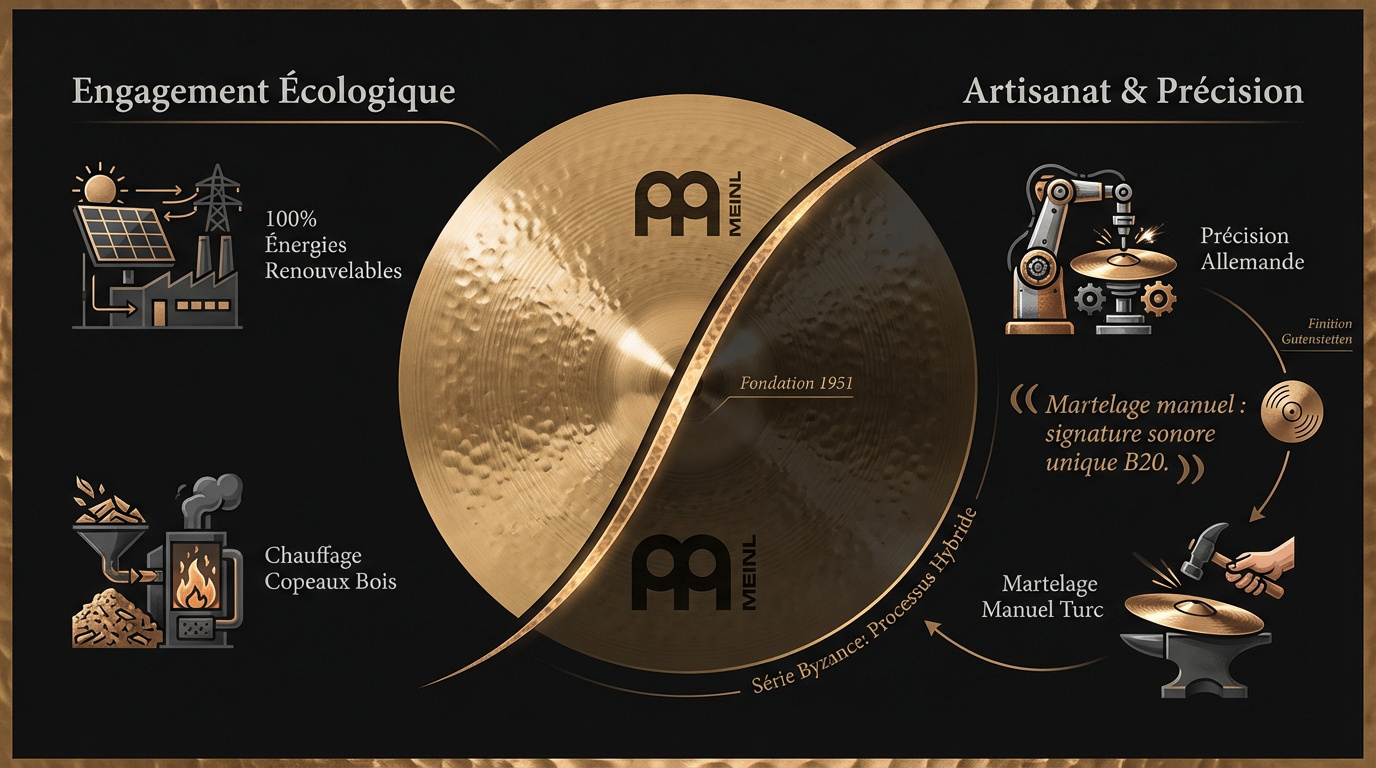 Artisanat et engagement écologique chez Meinl Cymbals