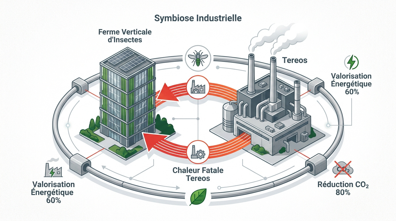 Usine Innovafeed à Nesle en symbiose industrielle