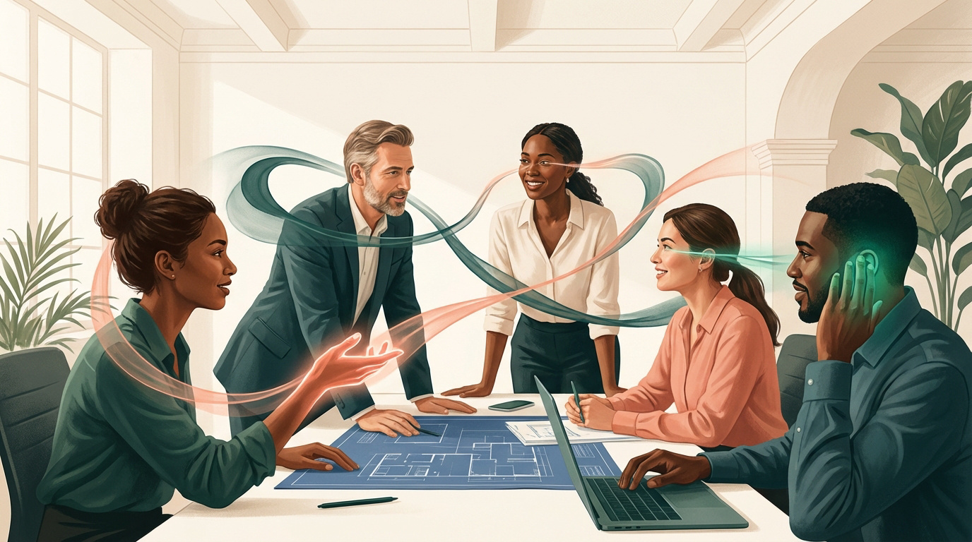 Équipe de professionnels collaborant activement pour renforcer la synergie collective en entreprise