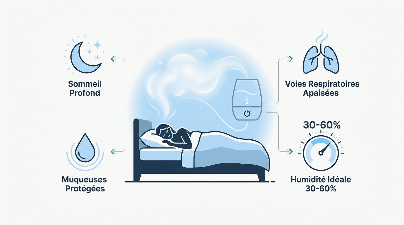Humidificateur radiateur : comment bien choisir Bienfaits d'un air humidifié pour un sommeil réparateur et une respiration apaisée