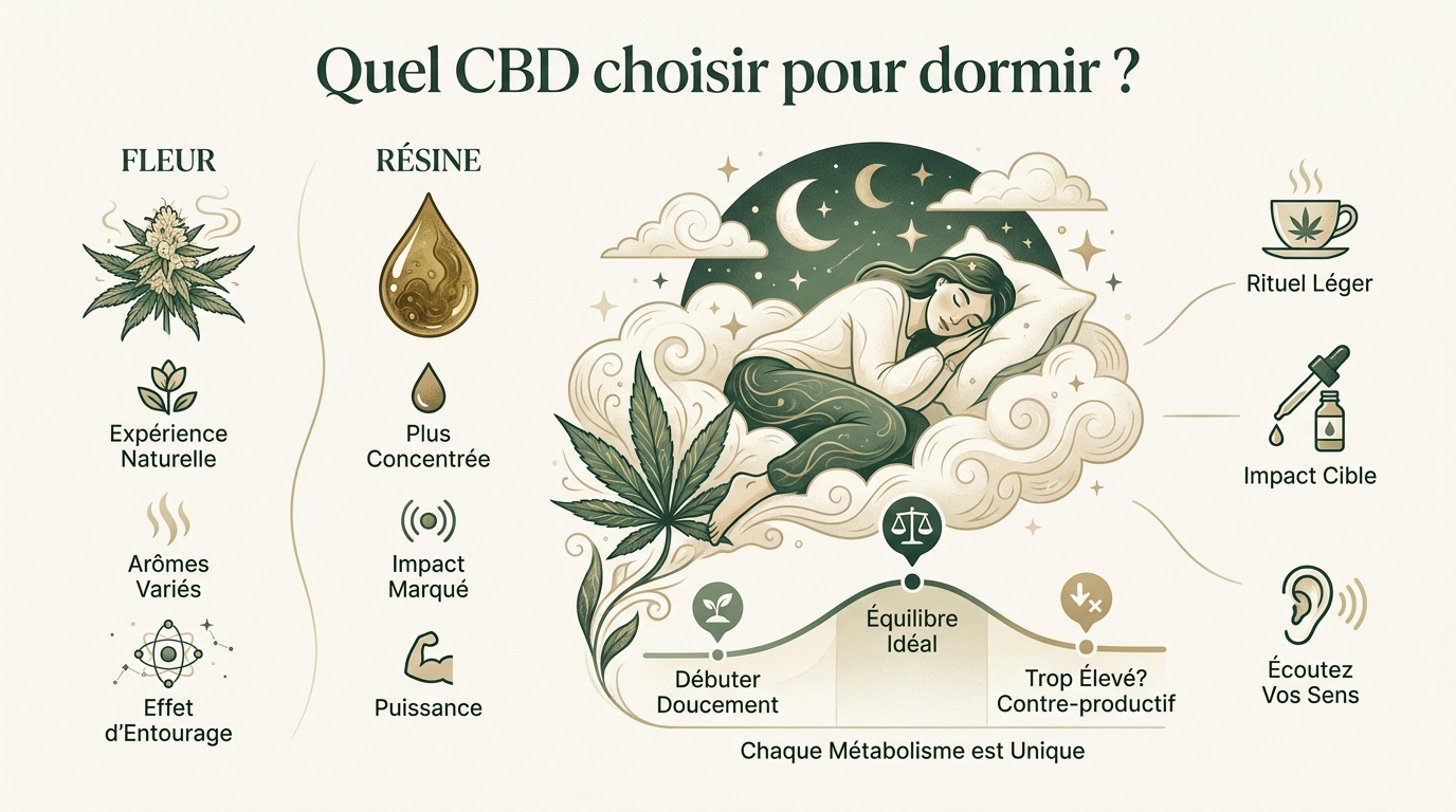 Guide pour choisir les meilleures fleurs et résines de CBD pour un sommeil réparateur