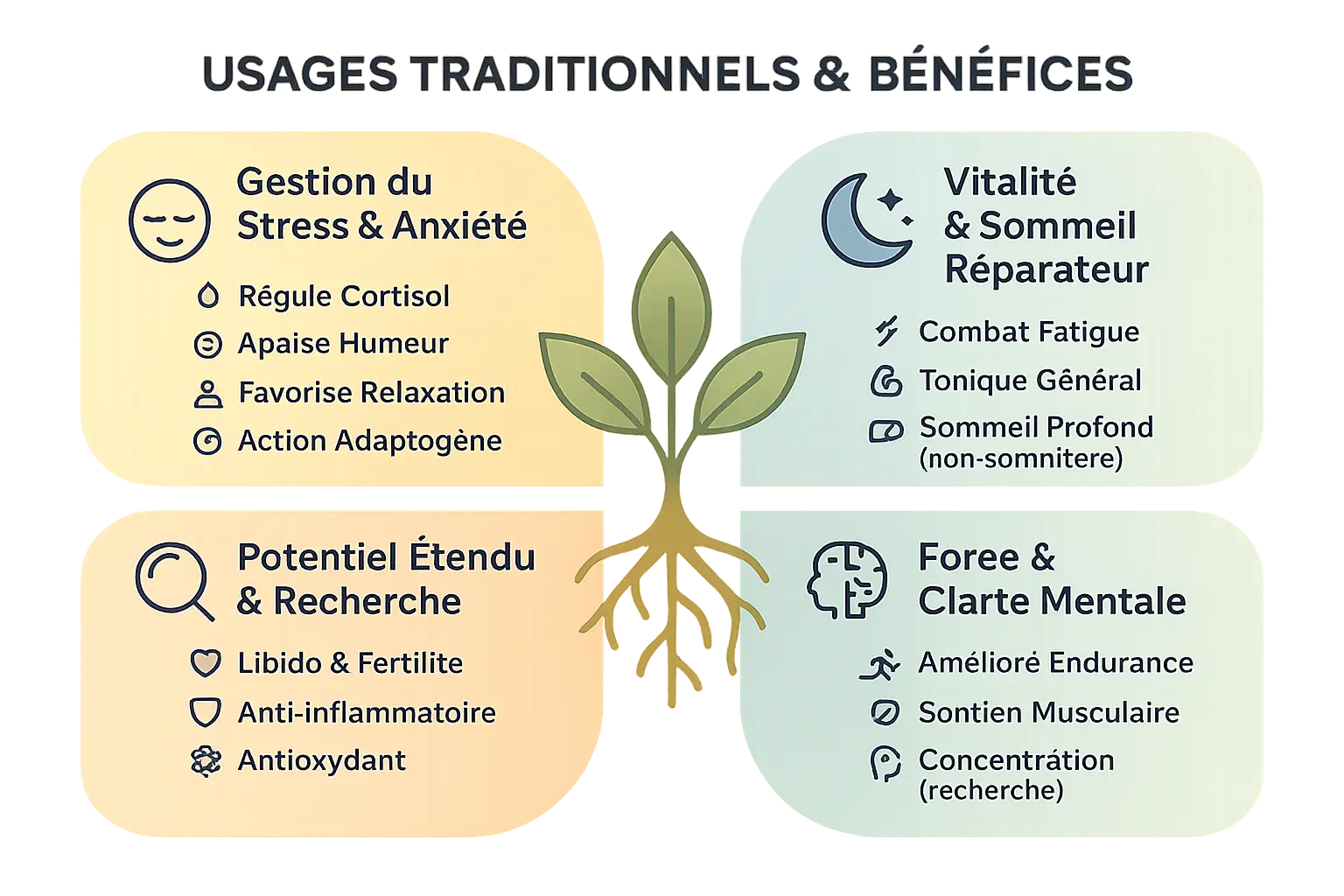 Schéma botanique de l'ashwagandha