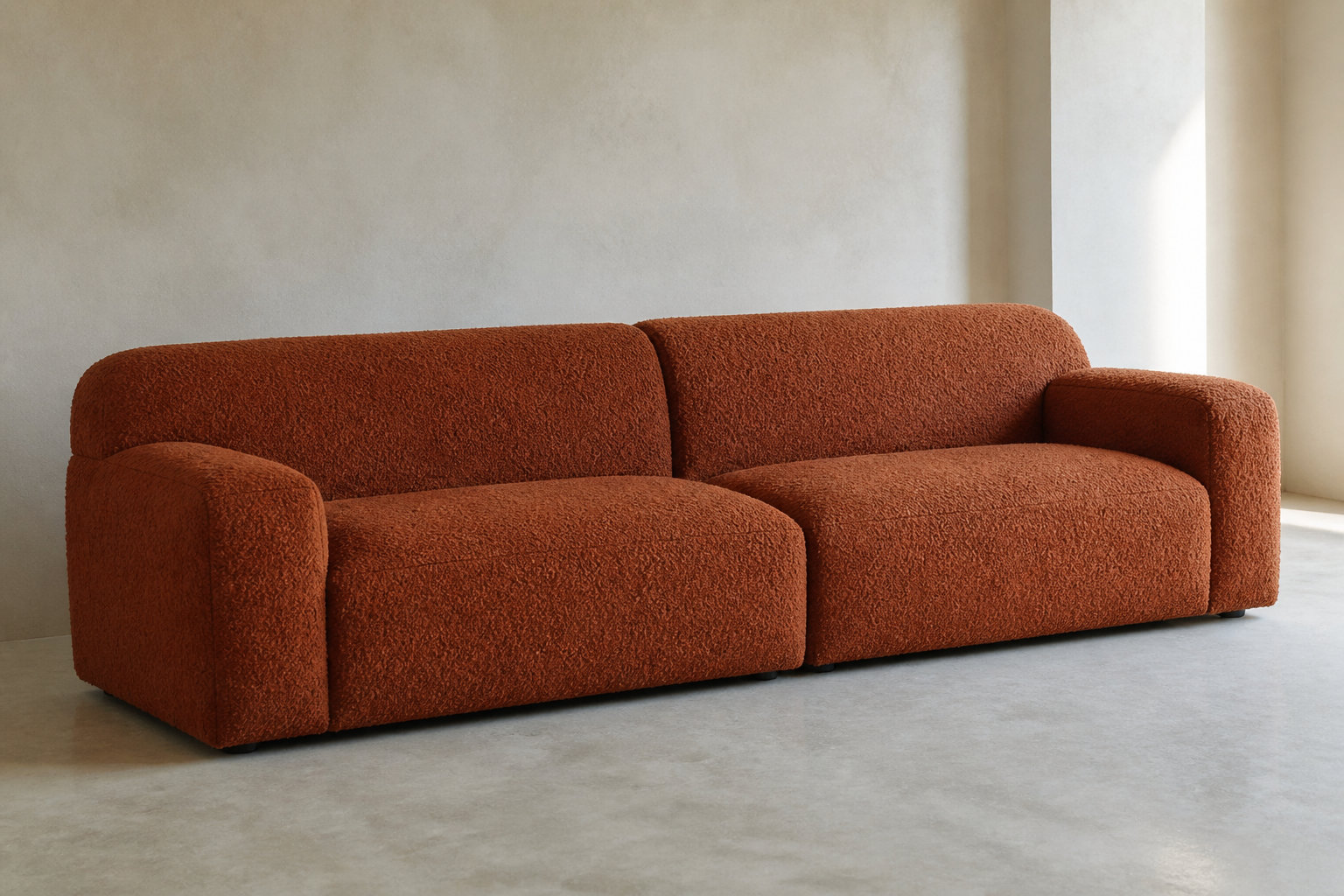 Canapé nuage COLIANI terracotta : une chaleur vibrante pour votre assise