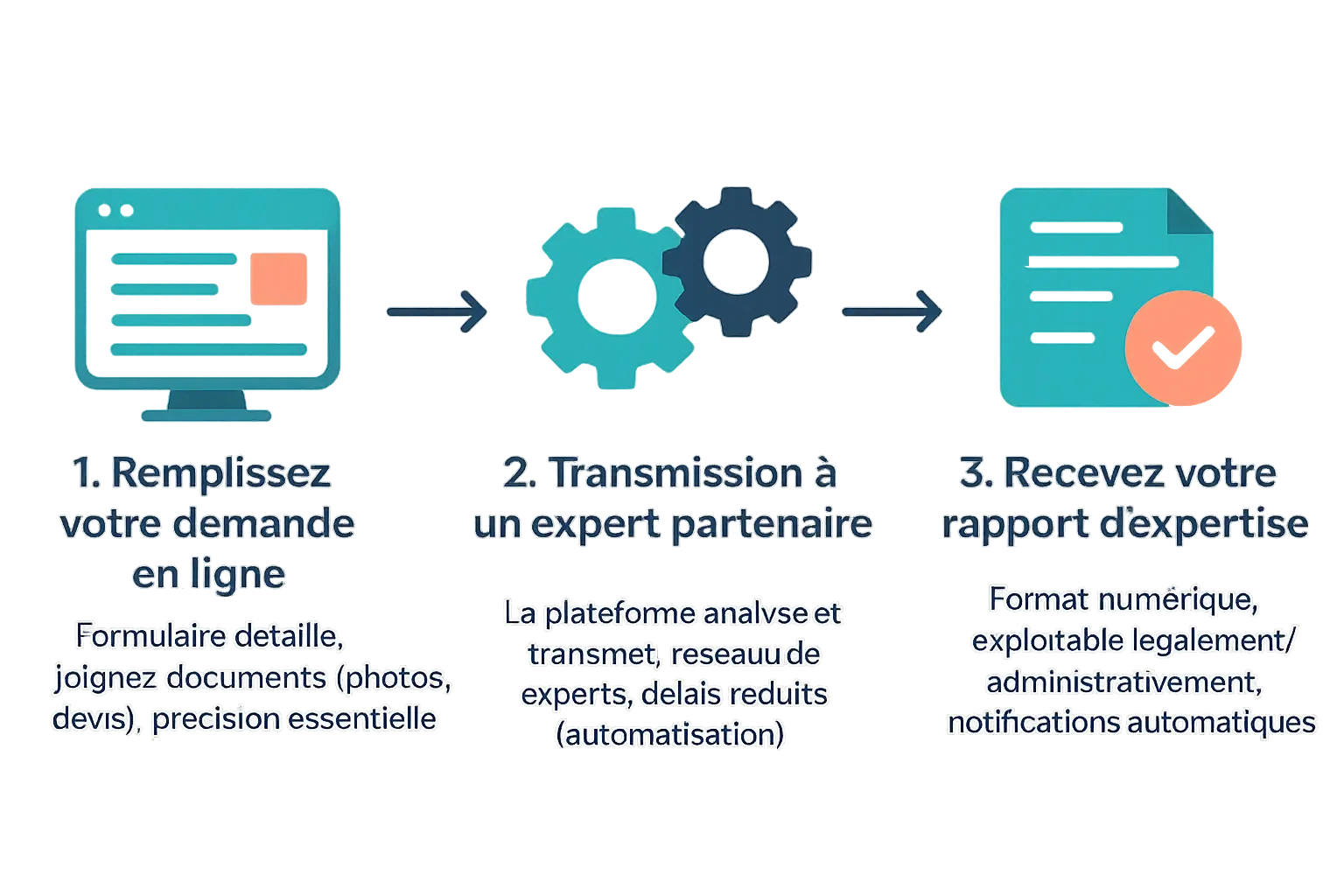Illustration du processus d'expertise en ligne