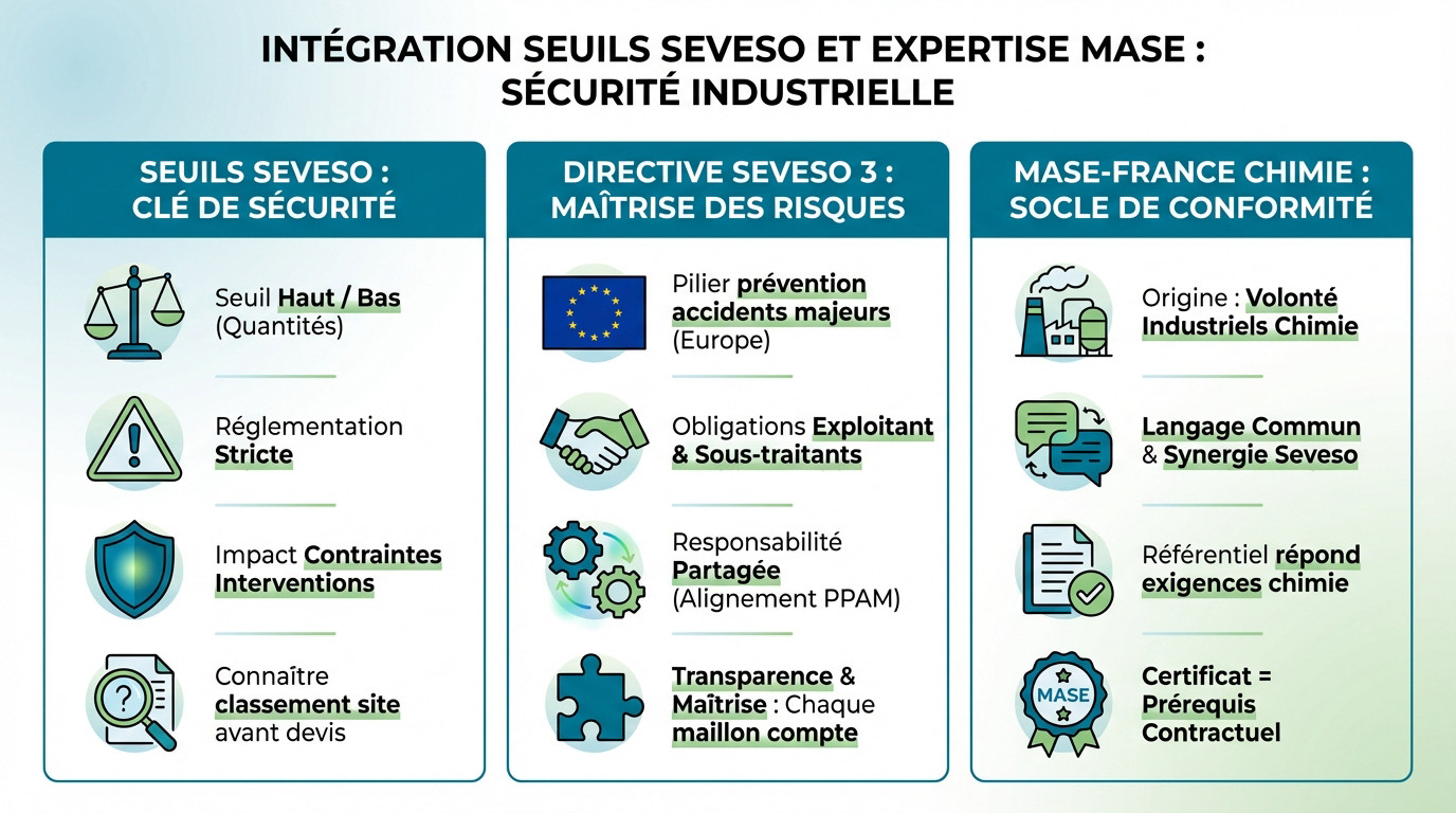 Installation industrielle classée Seveso avec zones de stockage à haut risque
