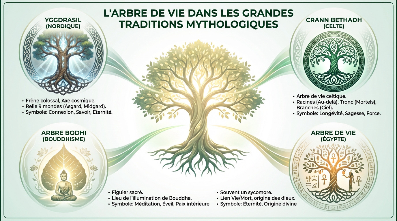 <strong>Représentation artistique de <strong>l'arbre de vie</strong></strong>