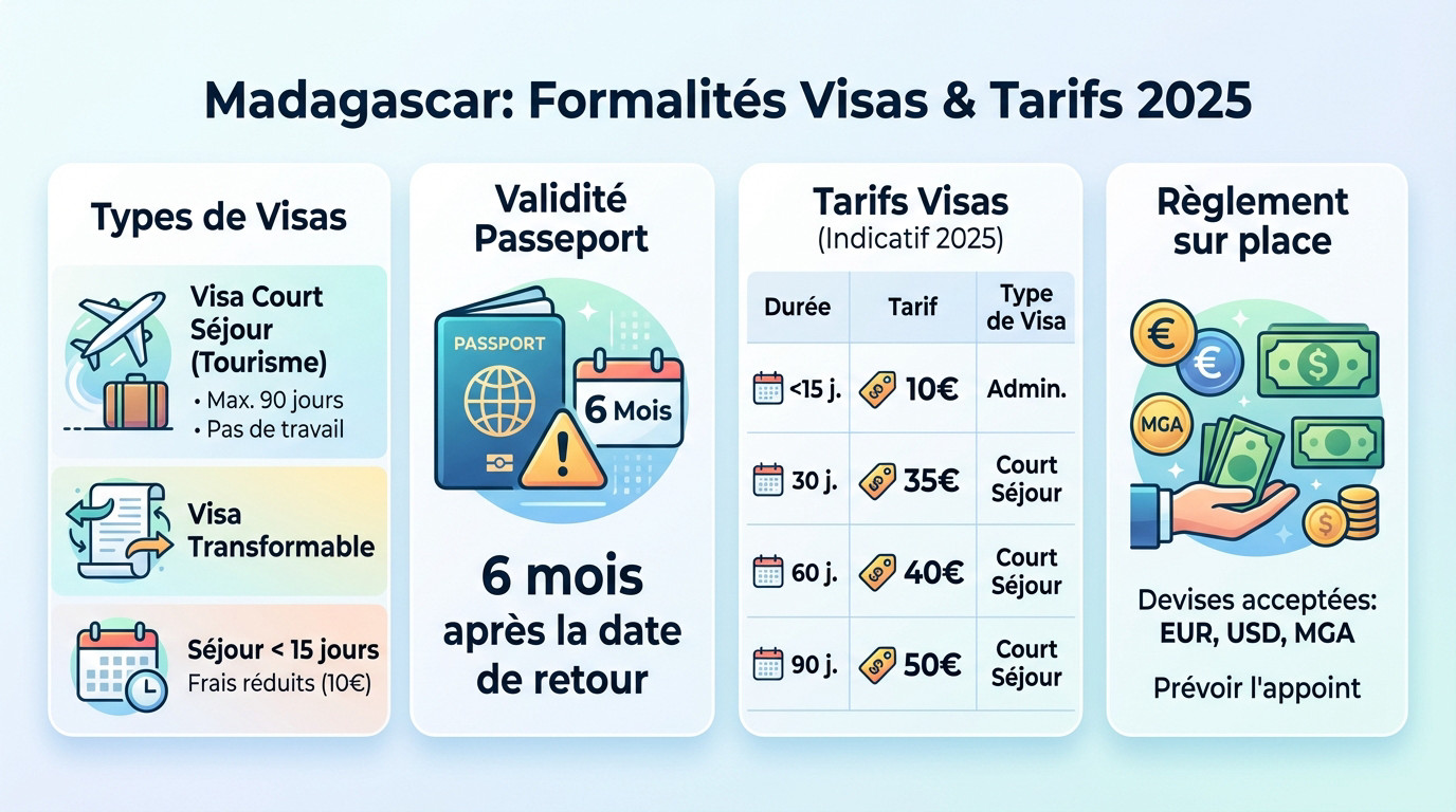 Visa Madagascar : tarifs et formalits de voyage en 2026 - tapakila