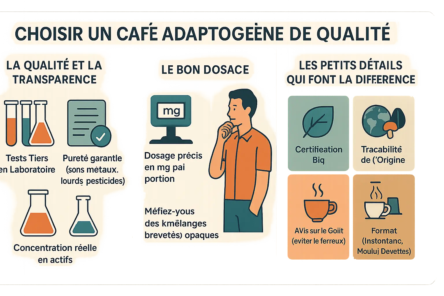Illustration choix café adaptogène