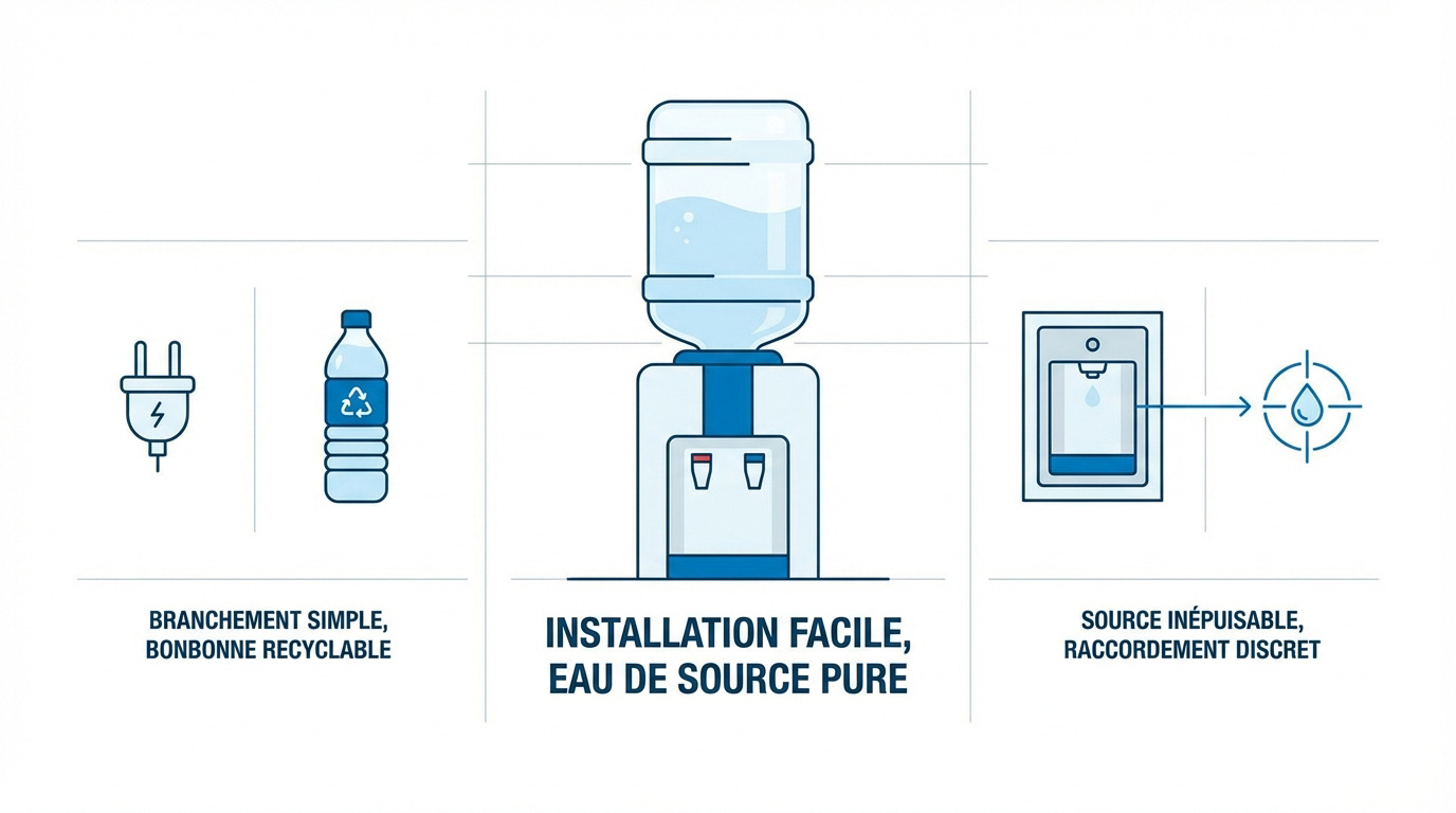 Comparaison entre fontaine à eau à bonbonne et fontaine sur réseau pour maison