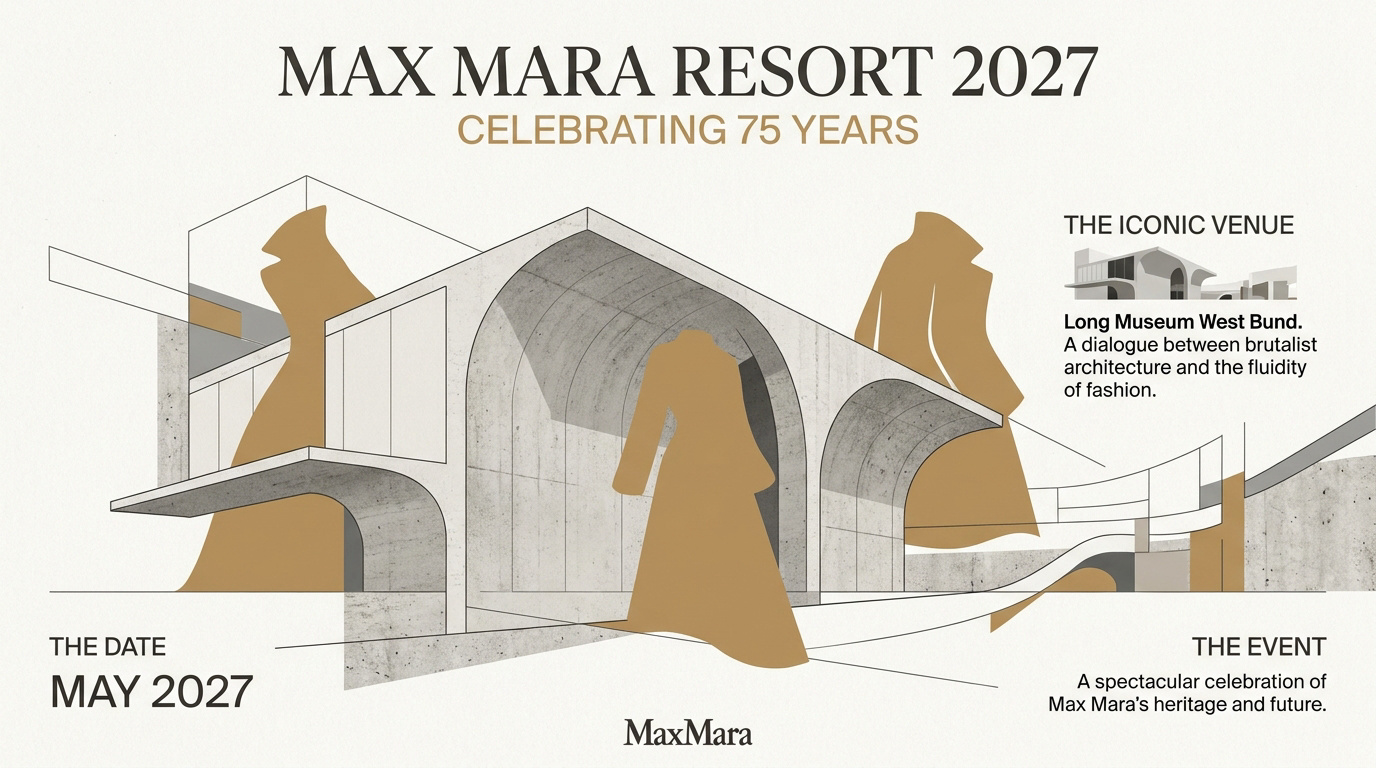 Défilé Max Mara Resort 2027 au Long Museum West Bund de Shanghai