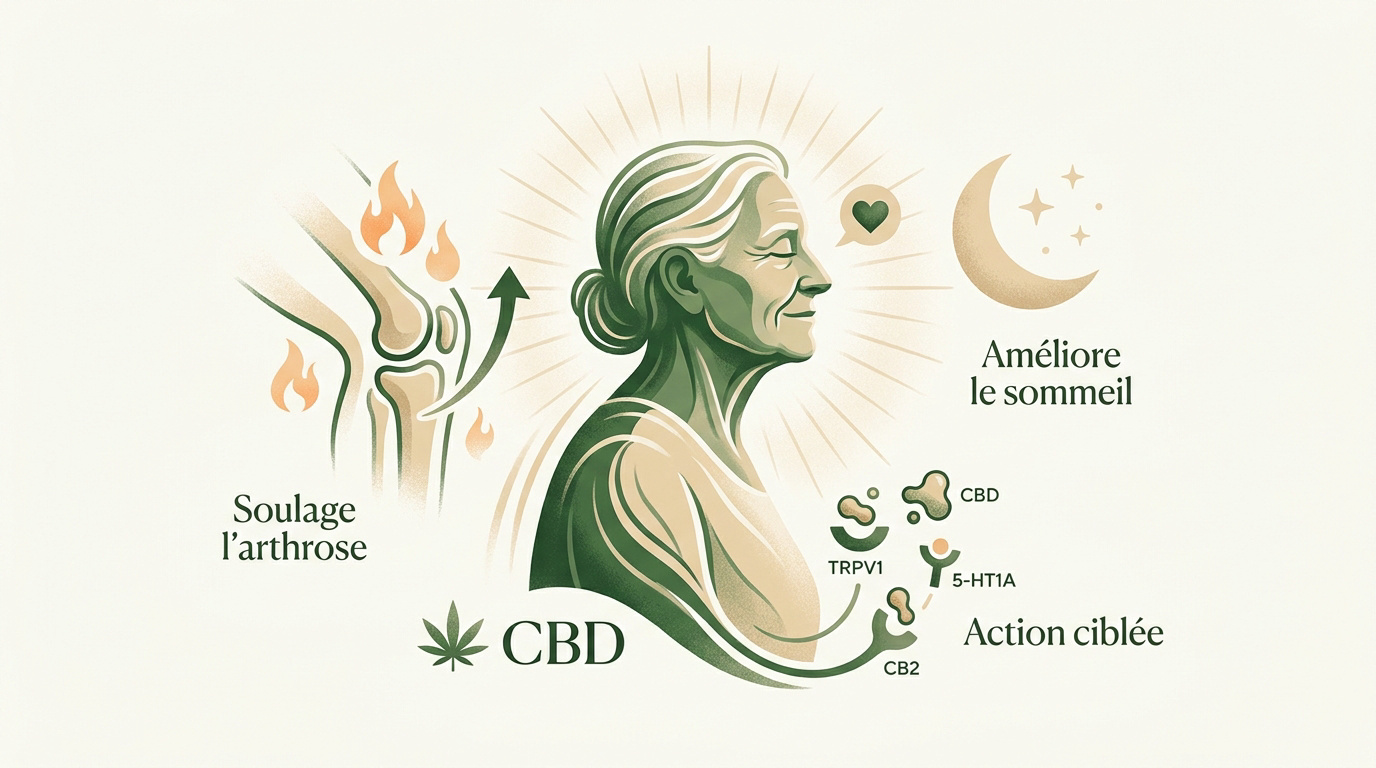 Seniors utilisant du CBD pour soulager les douleurs articulaires et améliorer le sommeil