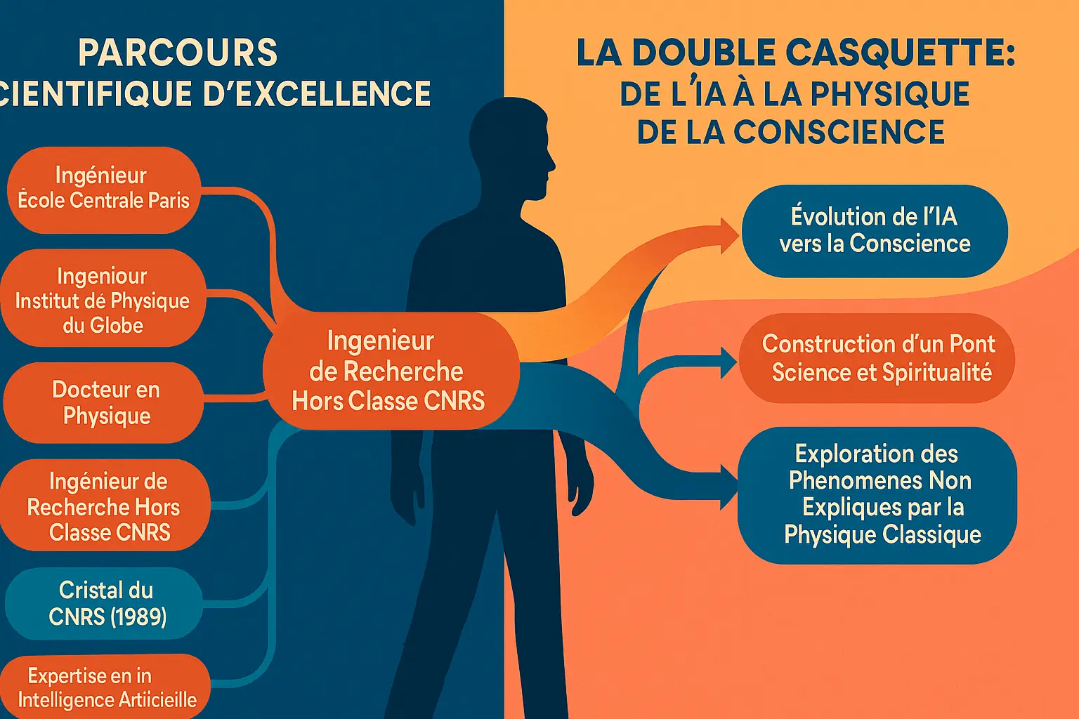 Illustration de la physique quantique et de la conscience