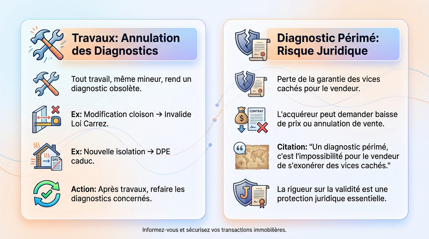 Illustration des risques financiers et juridiques liés à l'invalidité des diagnostics immobiliers