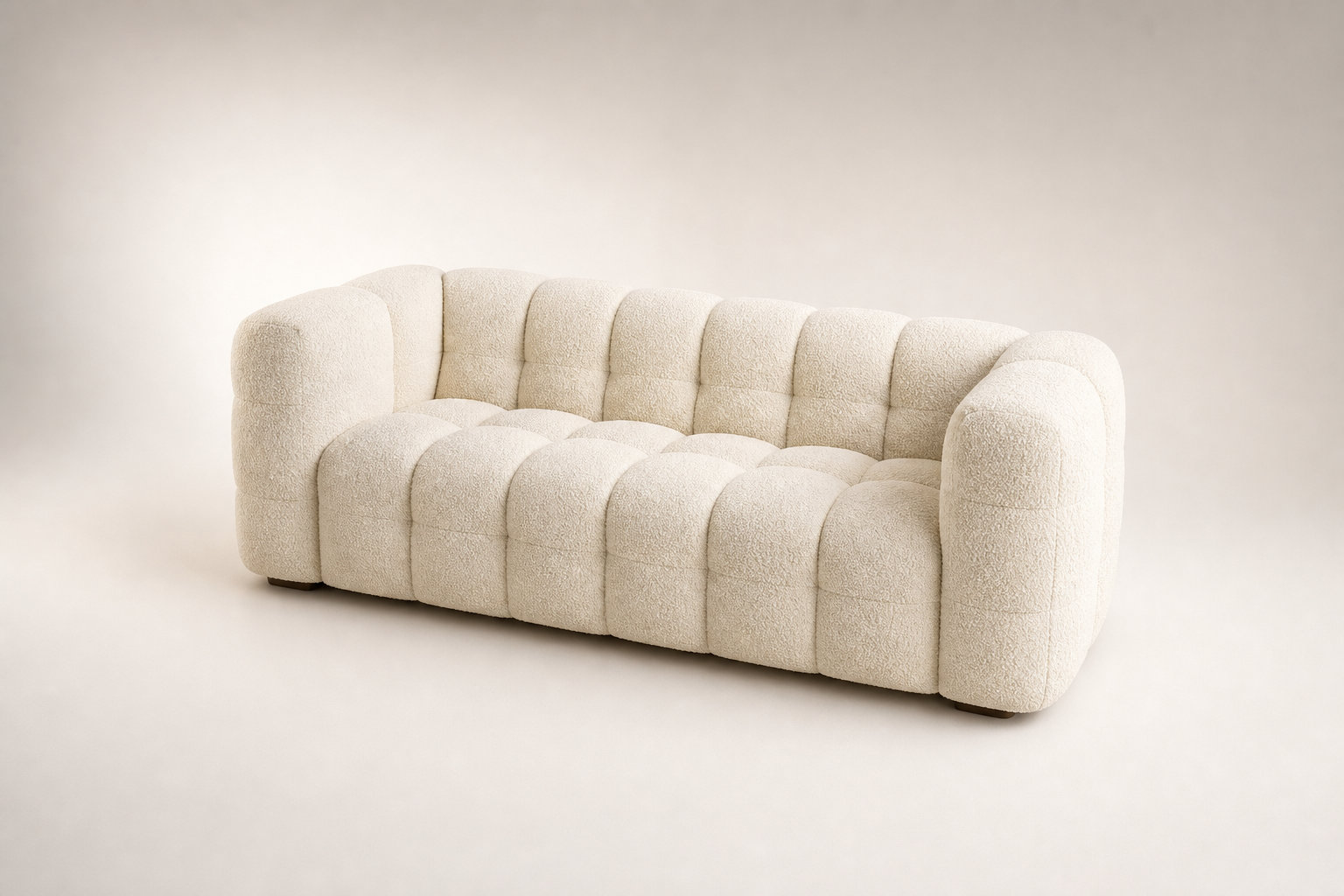 Canapé nuage d'angle gauche LILO bouclette : une étreinte textile